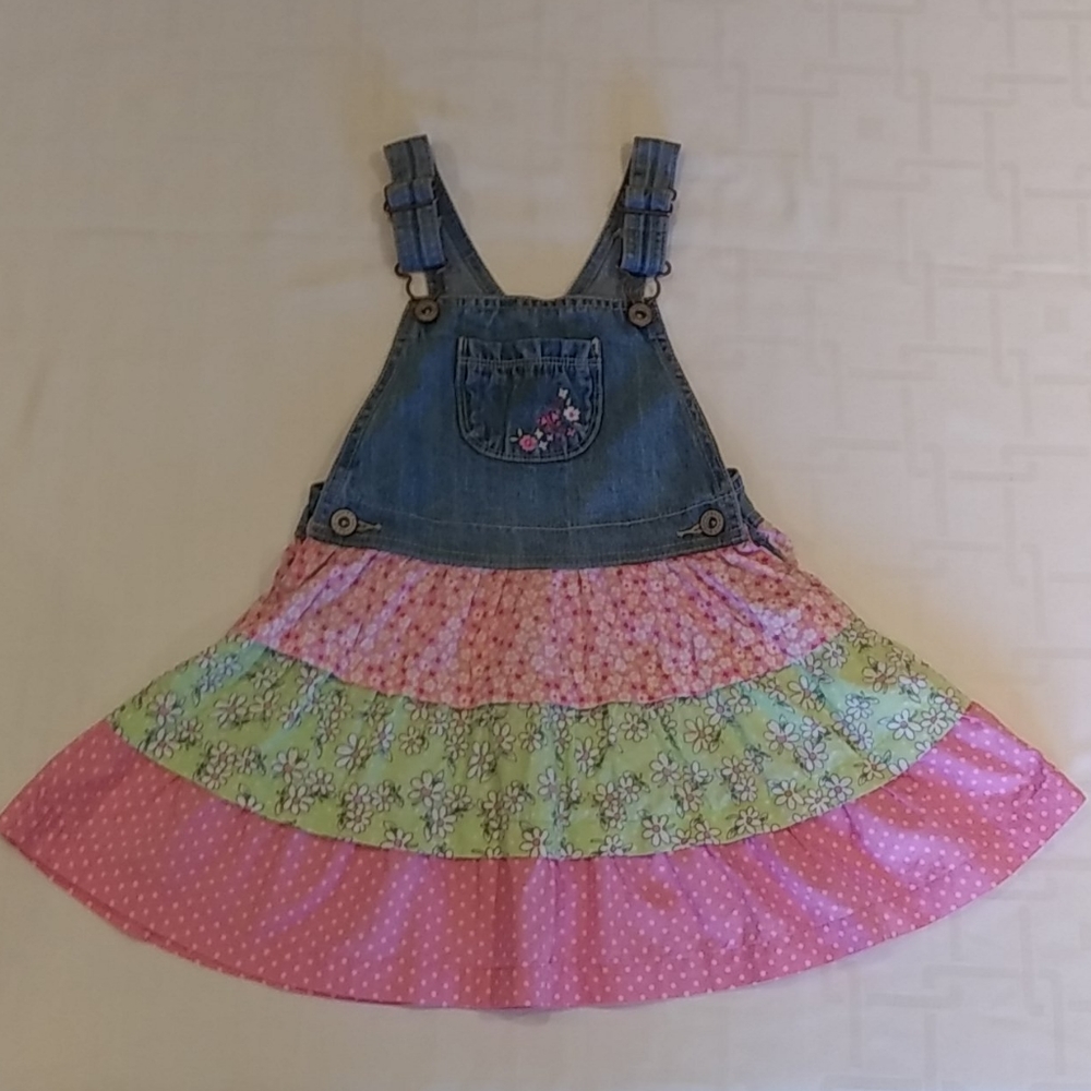 OshKosh Vestbak Jumper / 3 Ruffled Layers on Skirt